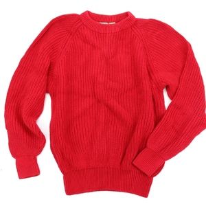 Vintage St John's Bay BRIGHT Red Oversized Sweater
